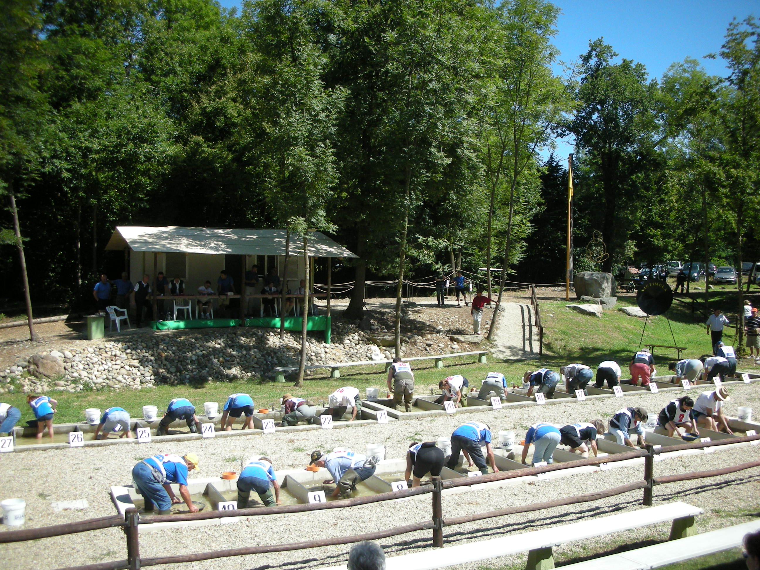 Les 30 bassins du site de Vermogno utilisés lors des essais du 19 juillet 2009